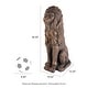 preview thumbnail 10 of 63, Glitzhome Set of 2 MGO Majestic Sitting Guardian Lion Statues Porch Sculpture Outdoor Indoor