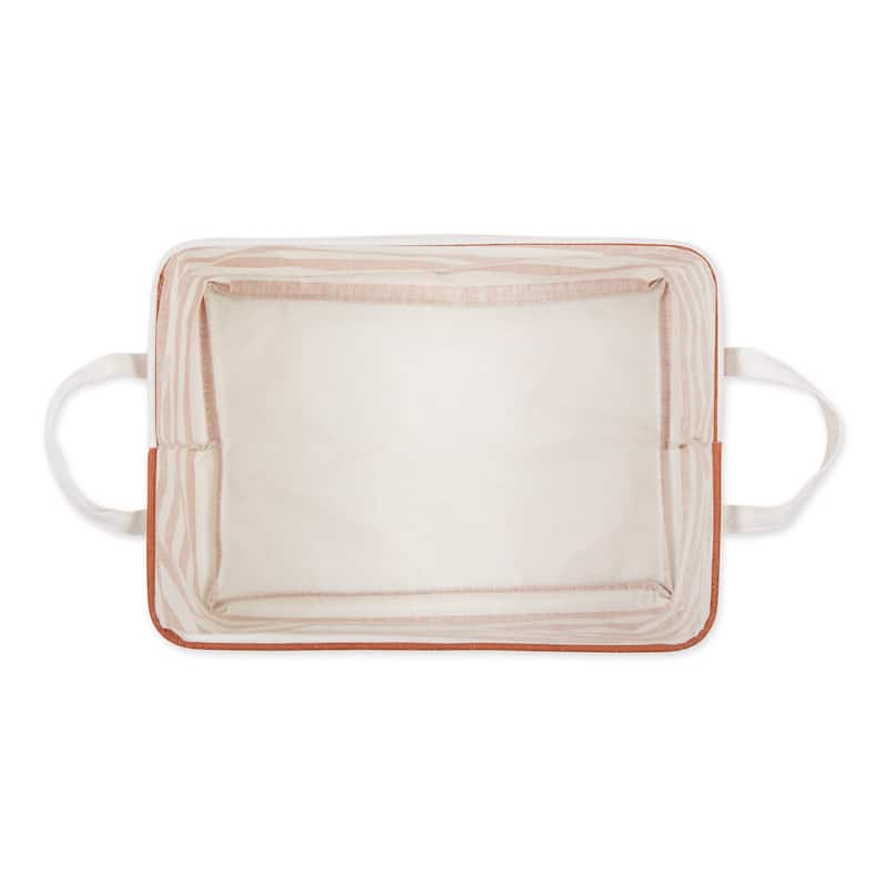 Cotton Polyester Laundry Bin Stripe Rectangle (Set of 2)