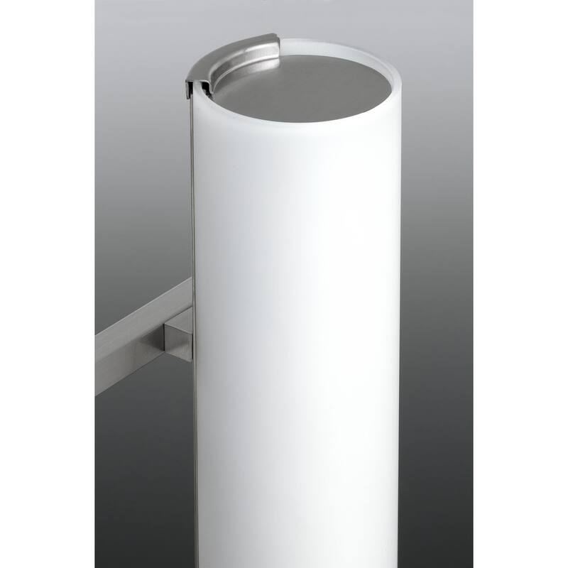 Colonnade LED Collection 3-Light Polished Chrome Etched White Glass Luxe Bath Vanity Light