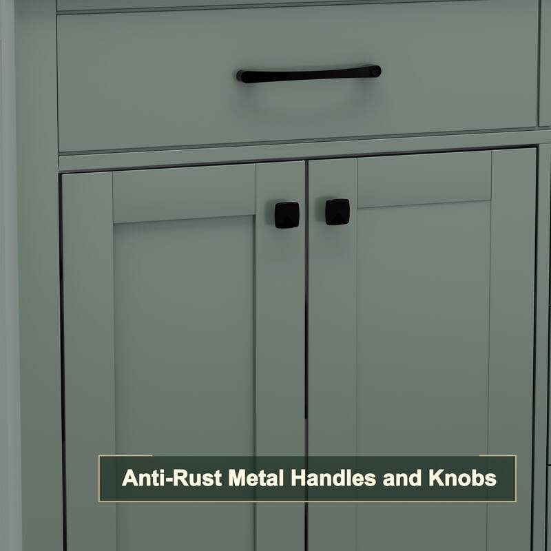 Modern Bathroom Vanity with Sink & Faucet Storage Cabinet Set