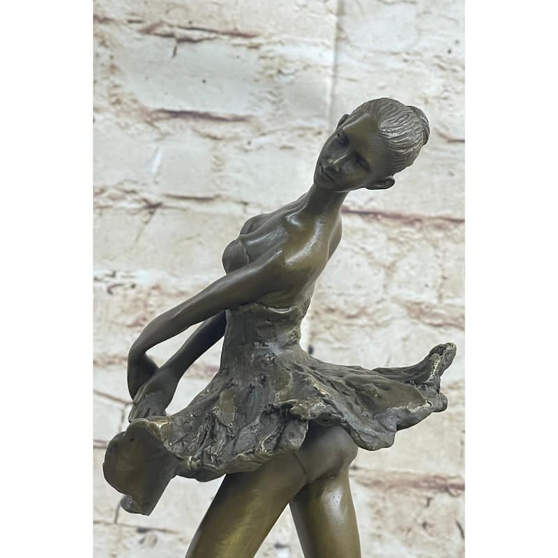 Edgar Degas Ballerina Bronze Sculpture Marble Base Figurine Figure Sale Home Art
