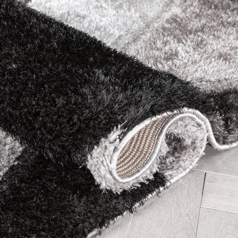Well Woven San Francisco Holland Geometric Modern Carved Shag Area Rug