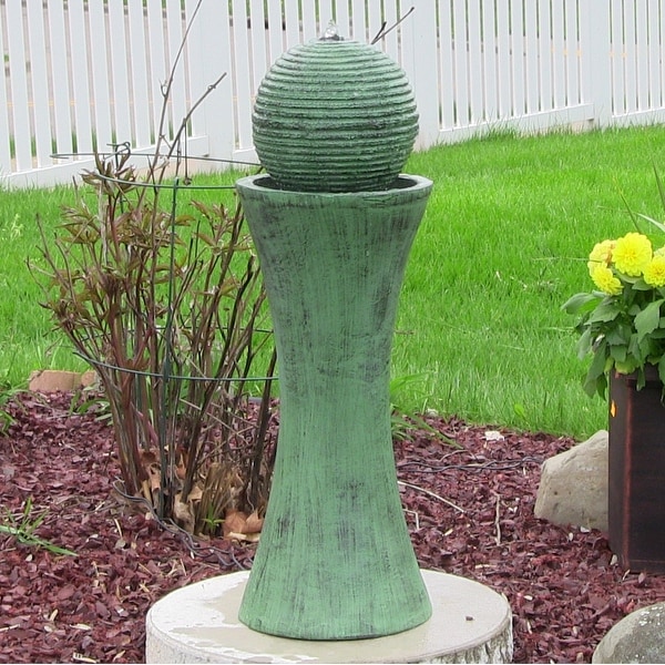 Sunnydaze Desert Spring Solar on Demand Outdoor Water Fountain 30 Inch Tall
