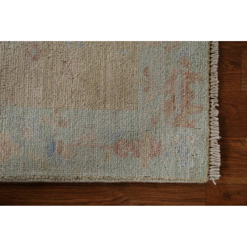 Hand Knotted Oriental 100% Wool Carpet Traditional Geometric Beige & Ivories Art Deco Area Rug - 4' 11'' X 4' 0''