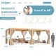 preview thumbnail 111 of 188, EROMMY Outdoor Louvered Pergola Gazebo with Adjustable Aluminum Rainproof Roof