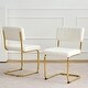 preview thumbnail 17 of 28, Teddy Dining Chair Set of 2 with Upholstered Back Accent Chair and C-Shaped Metal Legs Vanity Chair, Student Desk Chair