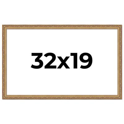 32x19 Frame Red Solid Wood Picture Frame Width 1.75 Inches | Interior Frame Depth 1 13/16 Inches