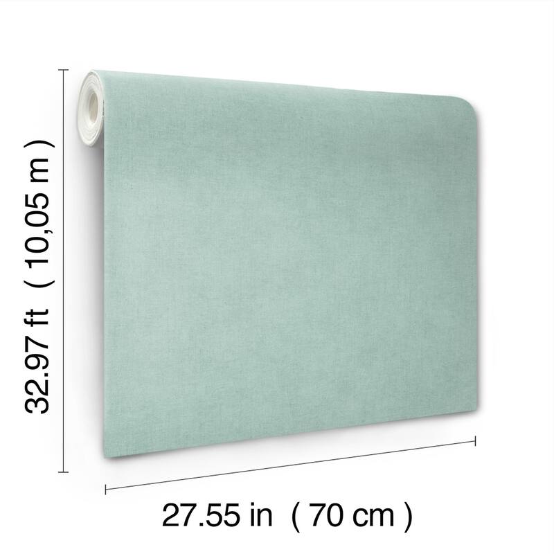 A-Street Prints Nuovo Aqua Faux Linen Wallpaper