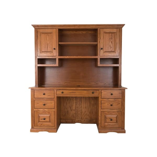 Talon Brands Oak Executive Desk with Hutch Bed Bath & Beyond 36610921