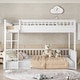 preview thumbnail 2 of 25, Full XL over Queen Bunk Bed with Ladder and Guardrails