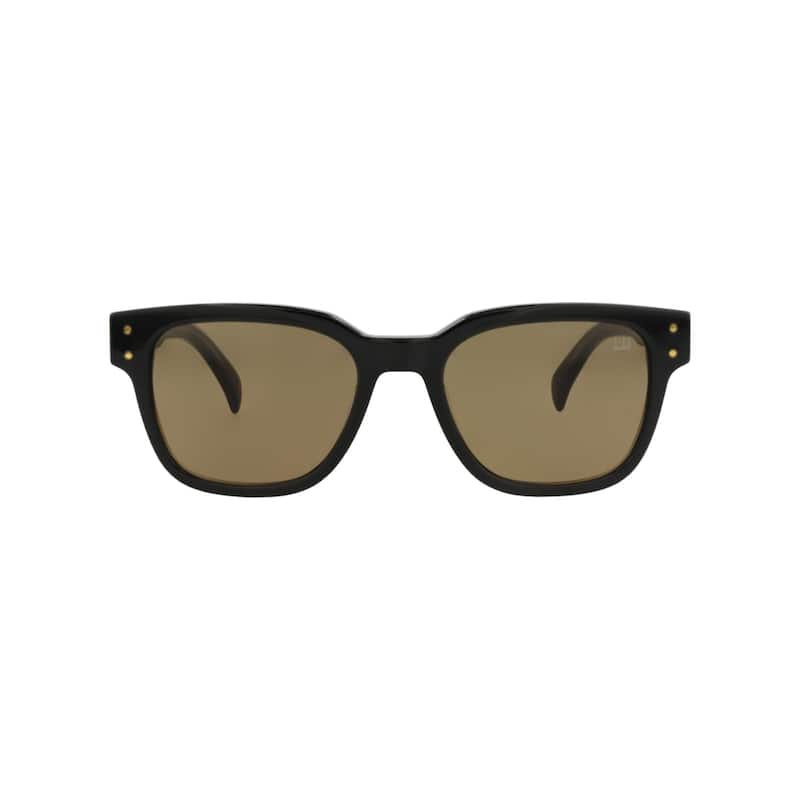 Dunhill Square-Frame Recycled Acetate Sunglasses - Black Black Brown - Black - Brown Lens