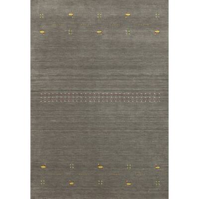 Tribal Gabbeh Oriental Accent Rug Handmade Wool Carpet - 5' 7'' X 4' 1''