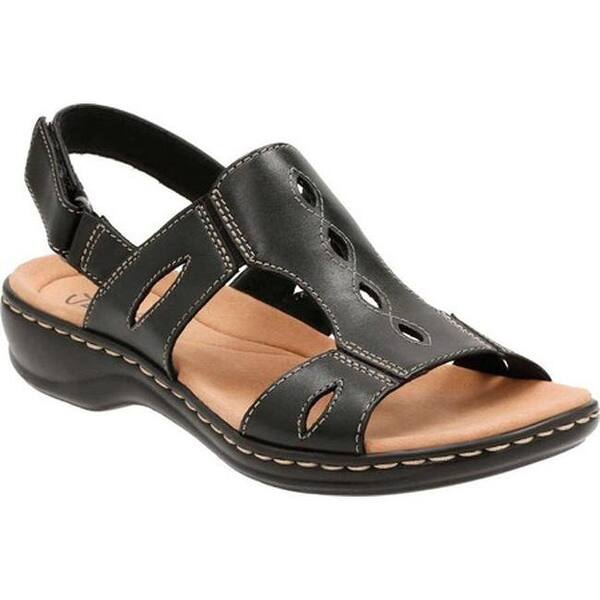 Shop Clarks Women S Leisa Lakelyn Cutout Slingback Black Leather