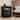Set of 2 Black Nightstands with Charging Station and 2 Drawers