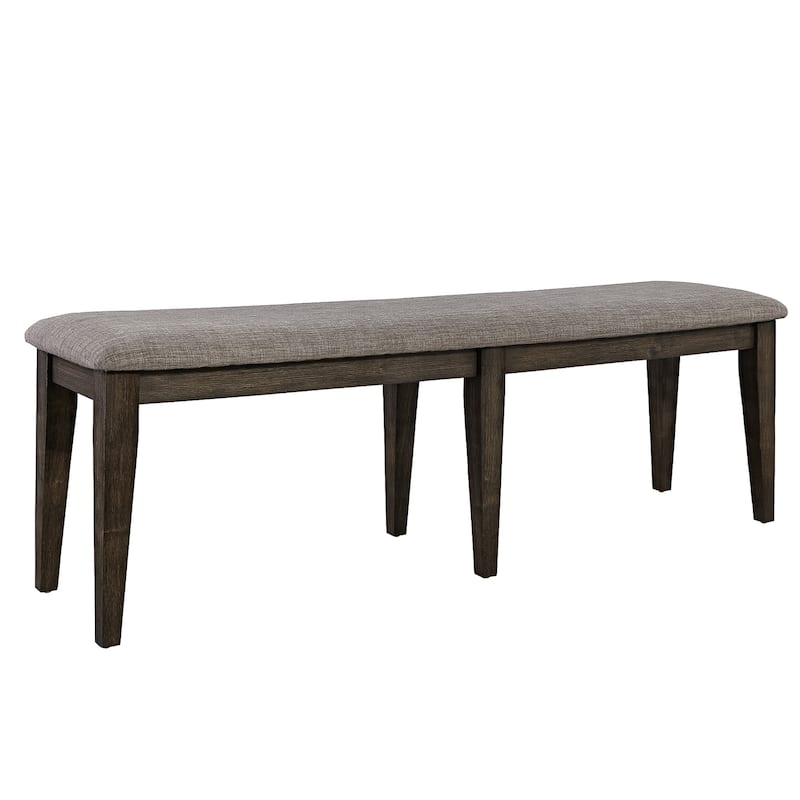 Double Bridge Dark Chestnut 6 Piece Trestle Table Set