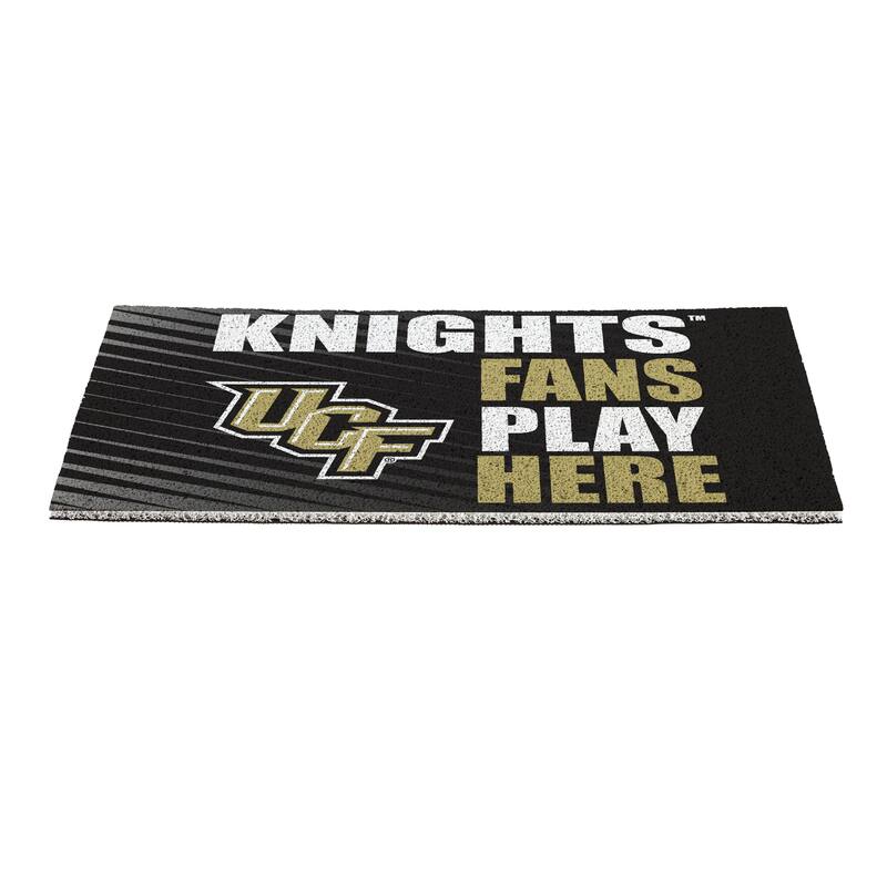 28 in. x 16 in. University of Central Florida "Fans Play Here" PVC Door Mat