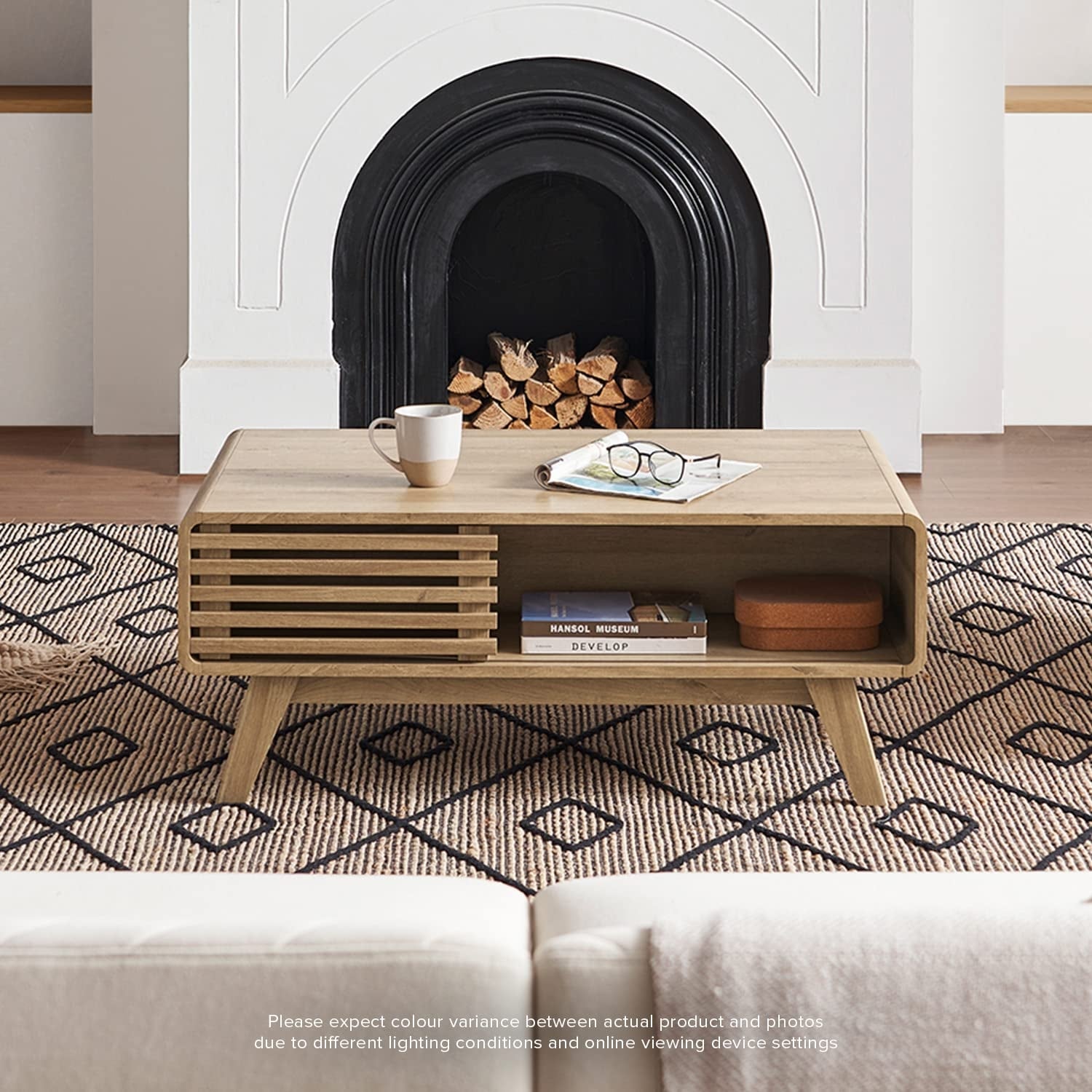 Mopio Ensley Mid Century Modern Coffee Table with dual side