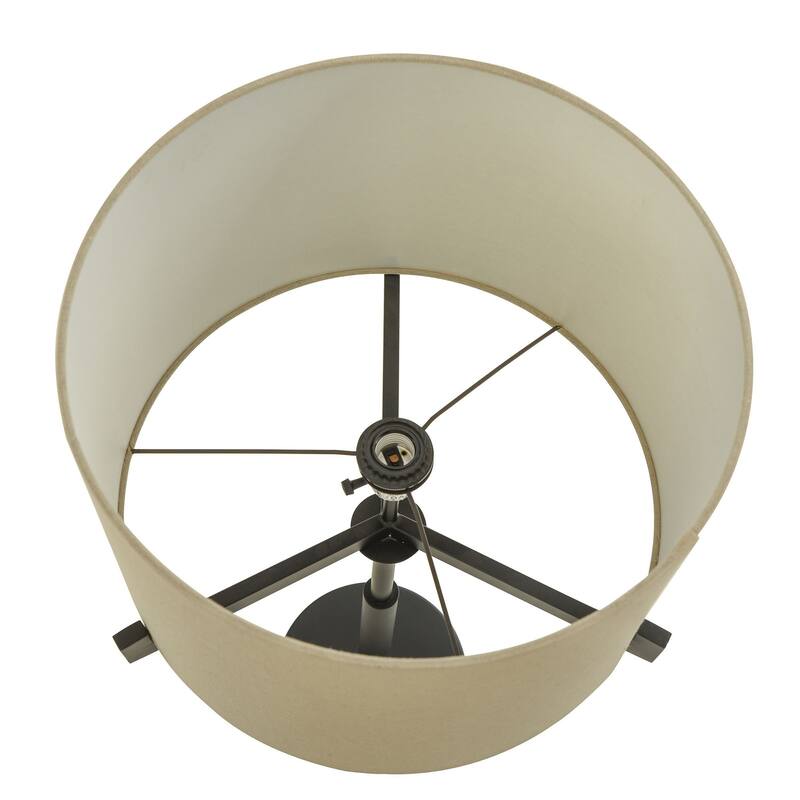 Brushed Black Industrial Tall Table Lamp With Multi Arm Supports