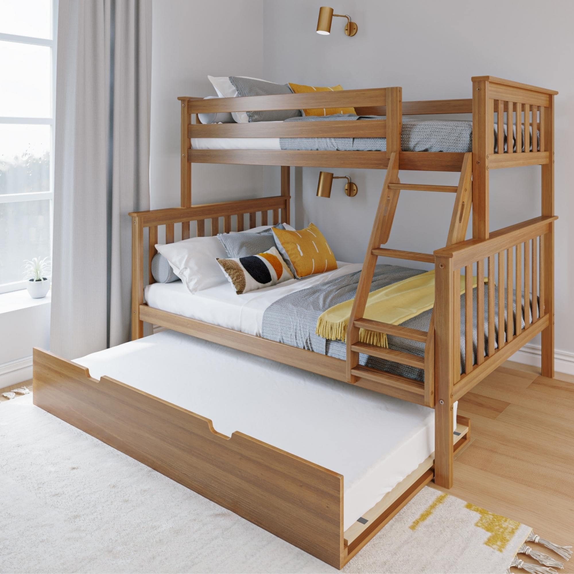 Double bunk beds with trundle 2025