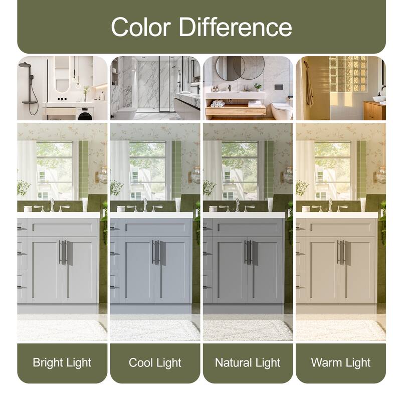 59" Double Sink Bathroom Vanity with SMC Top, Solid Wood Frame & Soft Close Doors, Gray Storage Cabinet