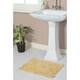 Home Weavers Modesto Collection Absorbent Cotton Machine Washable Bath Rug - 17"x24" - Yellow