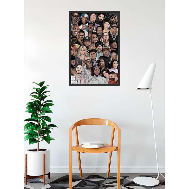 Hip Hop Icons Framed Art Poster - 24 x 36 Inch