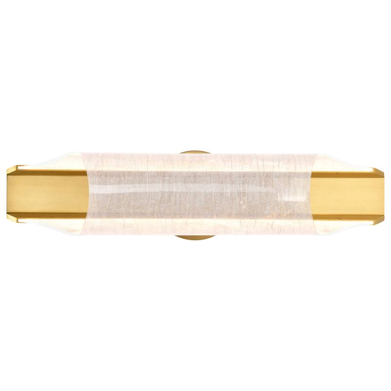 Idris LED 3 Light Wall Sconce Vintage Brass Finish Light Guide Panels - Vintage Brass