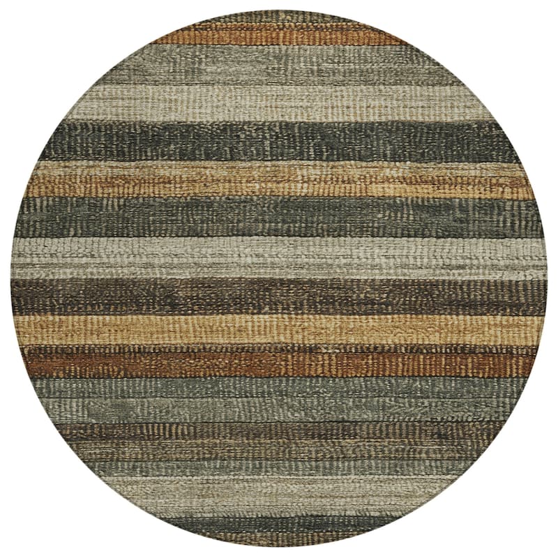 HomeRoots Striped Transitional Rectangle Outdoor Rug