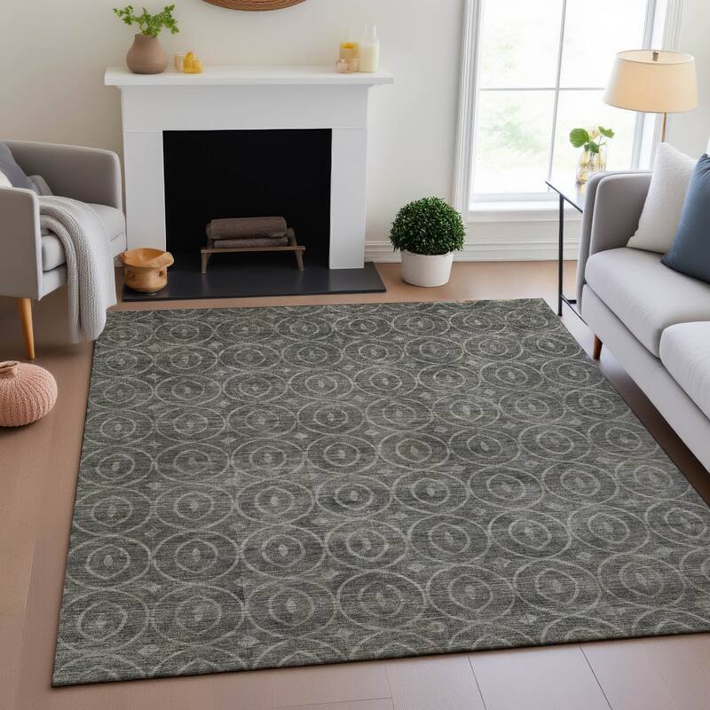 Premium Washable Super Soft Casual Contemporary Mayfield Rug - Pewter - 8' x 10'