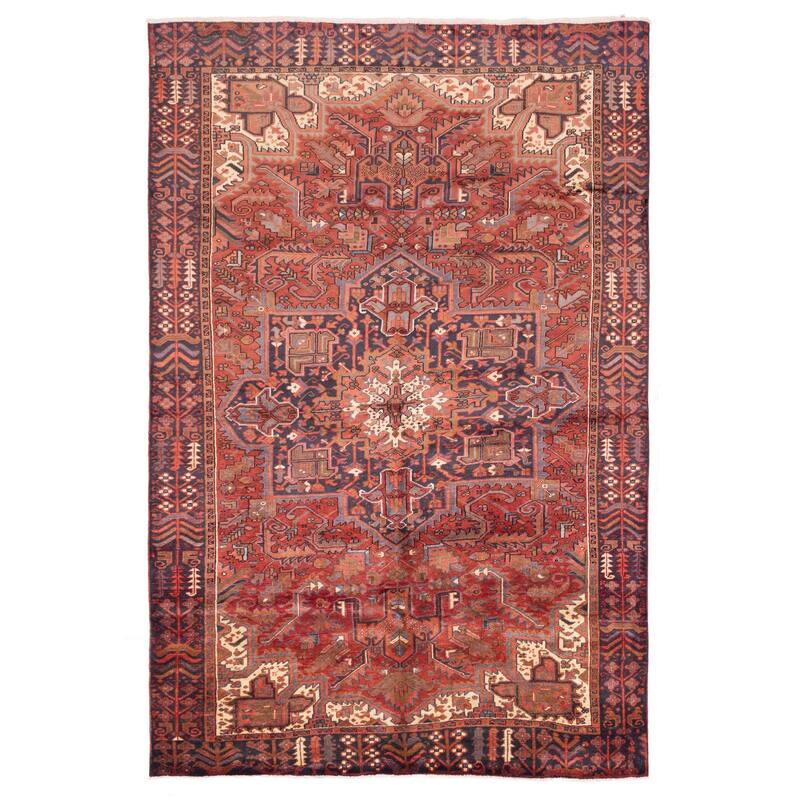 ECARPETGALLERY Hand-knotted Sarabi Red Wool Rug - 7'8 x 11'9