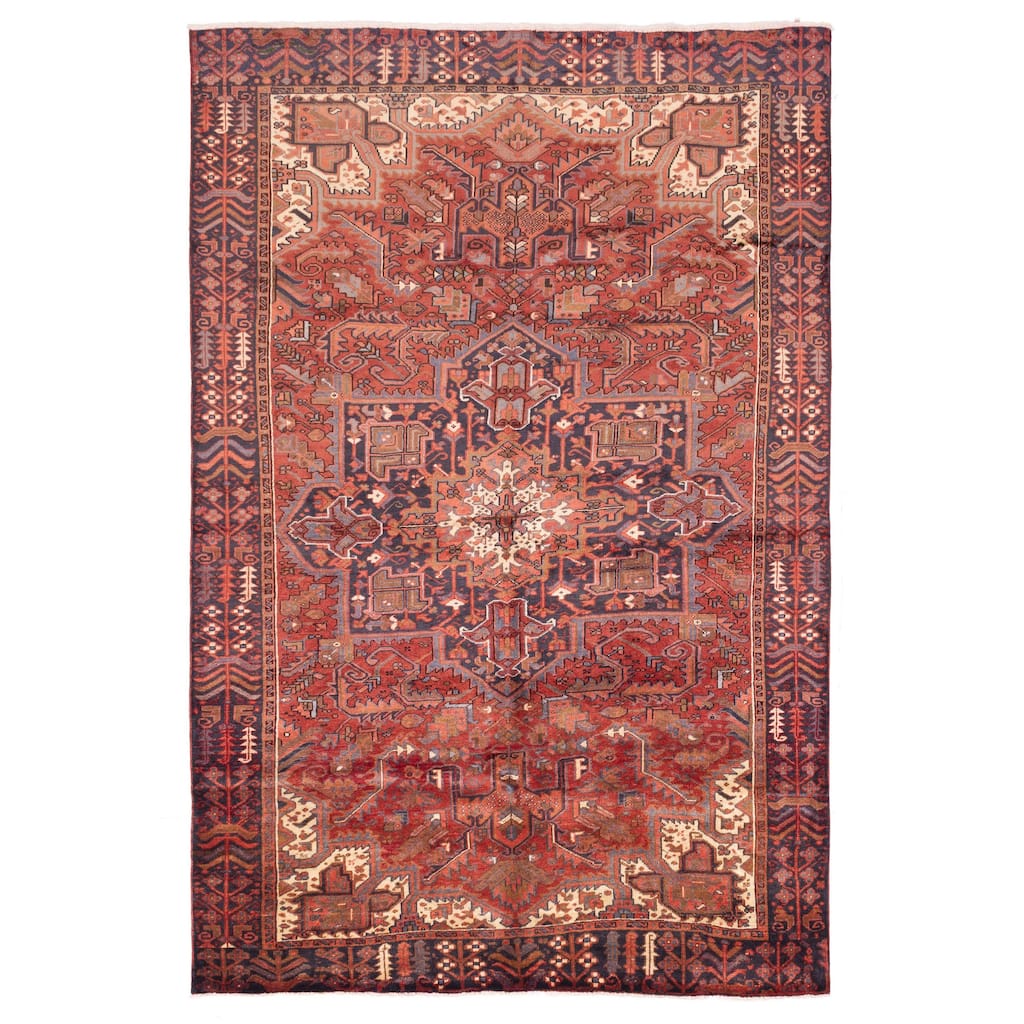 ECARPETGALLERY Hand-knotted Sarabi Red Wool Rug - 7'8 x 11'9