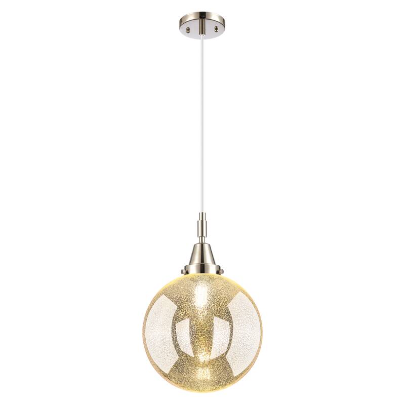 Innovations Lighting Downtown Urban - Caden Beacon - 1 Light 10" Cord Hung Mini Pendant - Polished Nickel/Mercury Shade