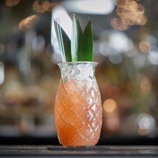 Libbey Tiki Pineapple Glasses, 17-ounce, Set of 4 - Set of 4