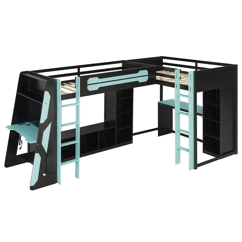 Esports Bed Gaming Loft Bed for PS PC Gamers Gaming Room