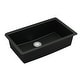 preview thumbnail 11 of 52, Karran Undermount 32.5 in. Large Single Bowl Quartz Kitchen Sink Kit
