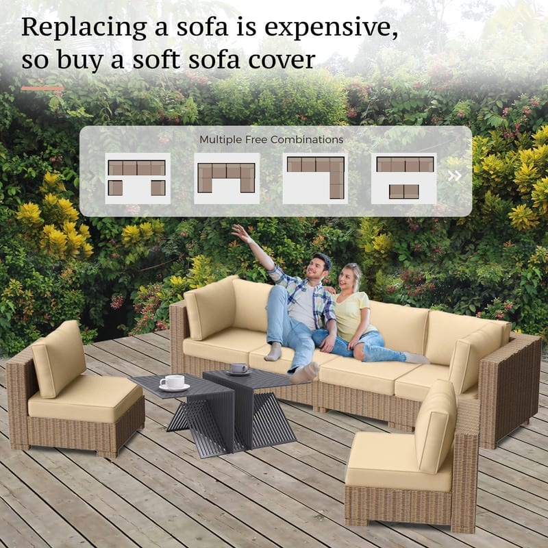 14 Piece Patio Furniture Cushion Set Outdoor Sofa Replacement Cushions