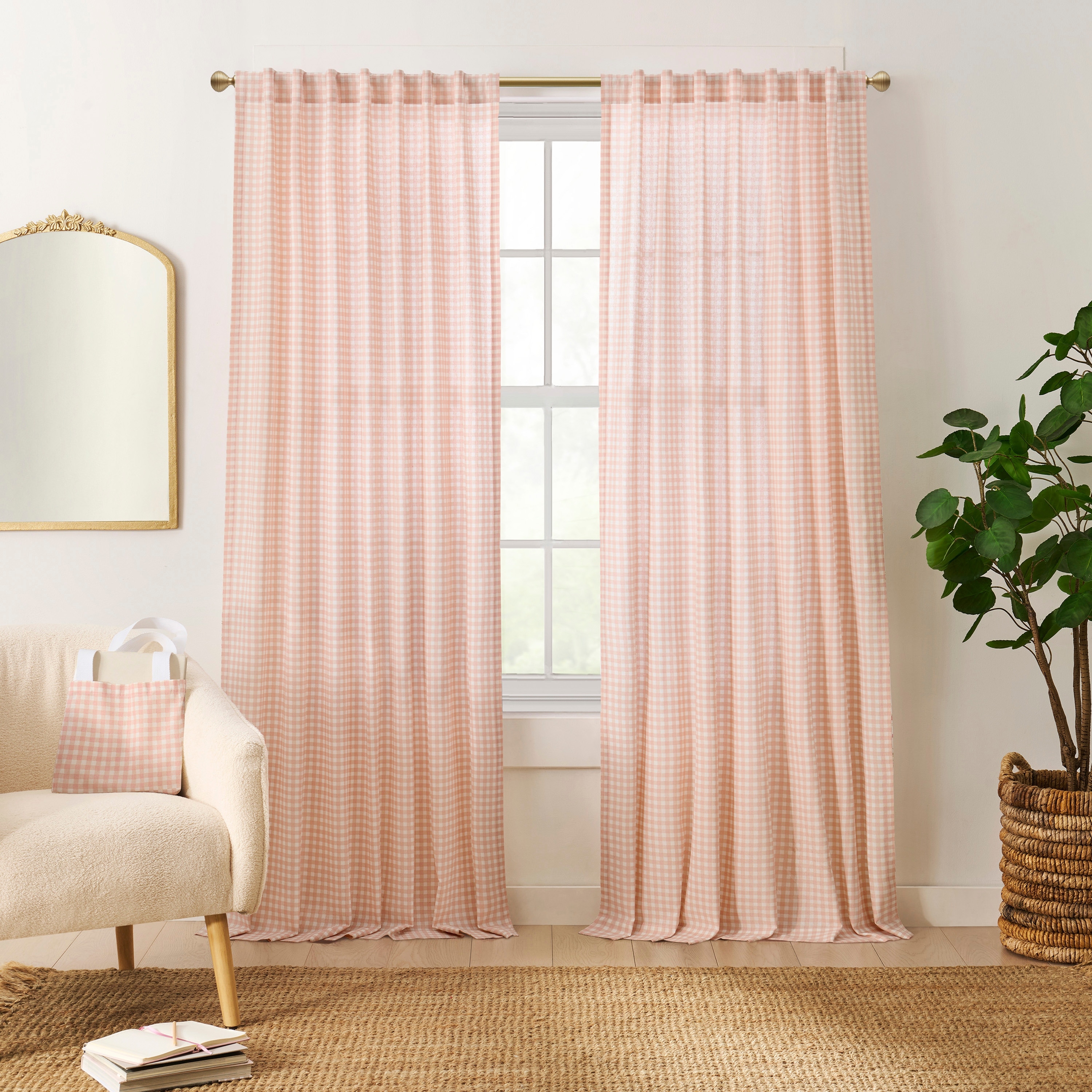 Peri Home Picnic Curtain Panel Pair and Tote Bag Set