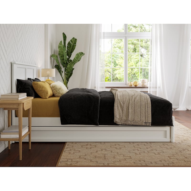 Felicity Platform Bed with Panel Footboard and Twin XL Trundle