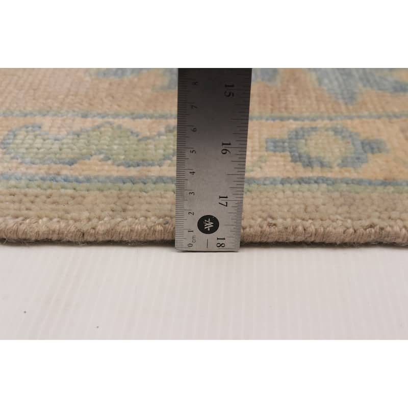 ECARPETGALLERY Hand-knotted Modern Oushak Taupe Wool Rug - 8'2 x 9'11