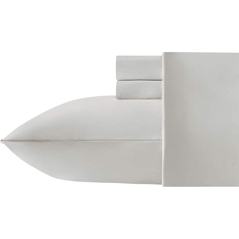 Snorze® Cloud Sheet Set - Coma Inducer® Peach Soft Microfiber - Glacier Gray