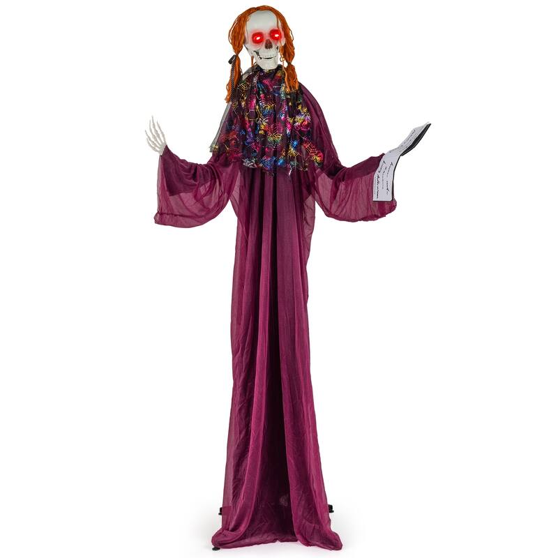 Purple Metal Fabric Animated Halloween Prop with Sound and Motion - Purple