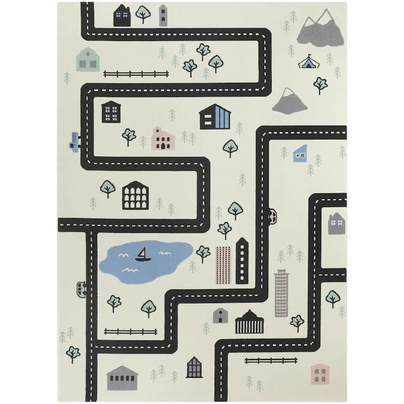 Mod-Tod Urban Adventure Road Map Kids' Rug