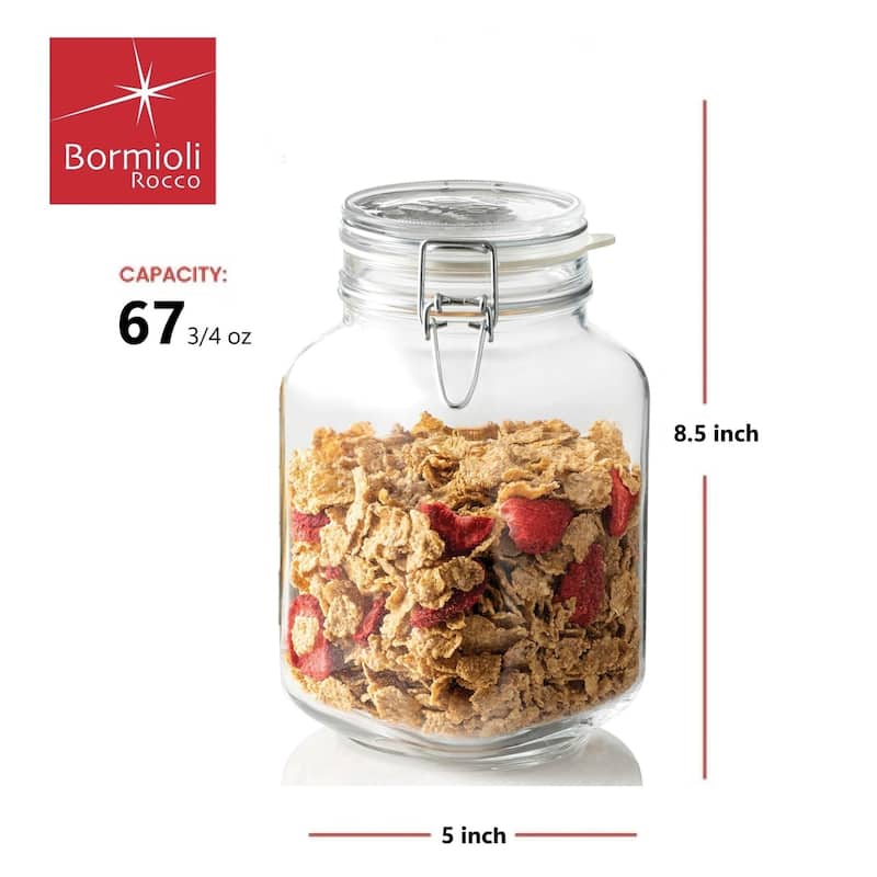 Bormioli Rocco Set of 2 Fido Jars