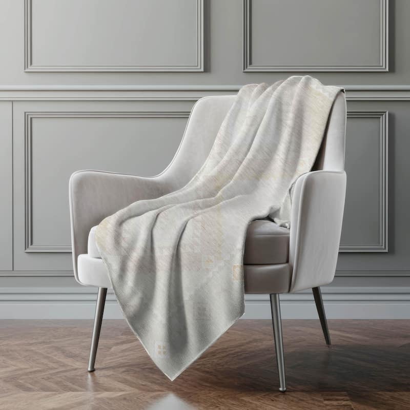 Premium Machine Washable ASB177 Boho Tribal Sherpa Throw Blanket