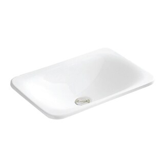 Karran Valera 21" Top Mount Vitreous China Bathroom Sink in White