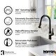 preview thumbnail 13 of 19, Karran Scottsdale Single-Handle Pull-Down Sprayer Kitchen Faucet with Matching Soap Dispenser