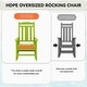preview thumbnail 49 of 174, Outdoor Patio HDPE Rocking Chiar, Extra Wide Seat & Backrest