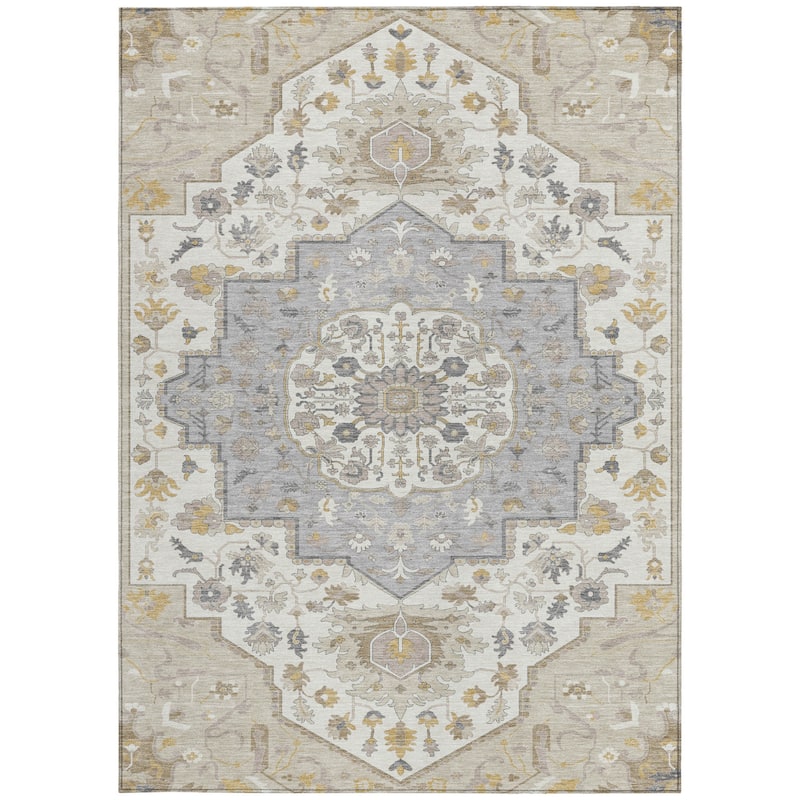 HomeRoots Oriental Traditional Rectangle Outdoor Rug
