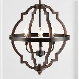 Paysan 16.75" 3-Light Adjustable Iron Rustic Industrial LED Pendant, Oil Rubbed Bronze by JONATHAN  Y