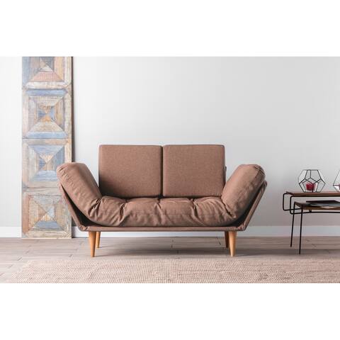 Wood Frame Removable Cushions, Convertible Futon Sofa